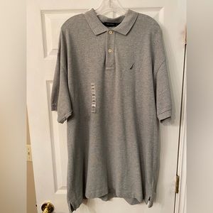 Nautica Men’s shirt sleeve polo. Size XXL. Color grey. New with tags